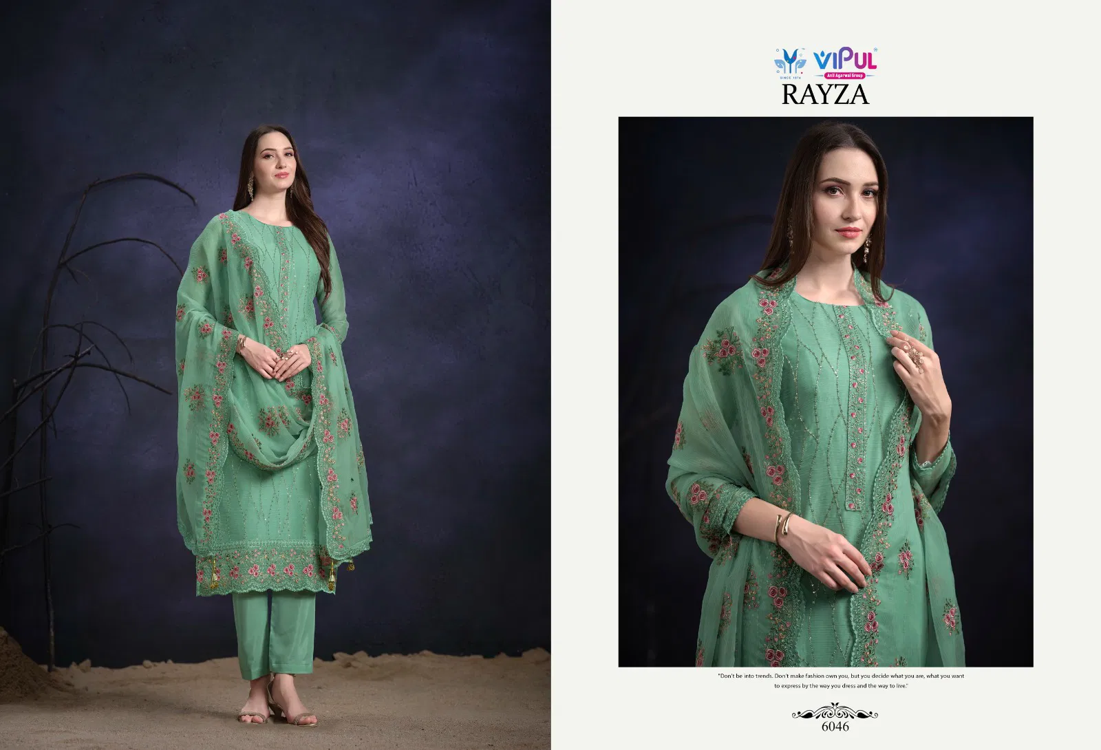 Rayza By Vipul Organza Chiffon Designer Salwar Kameez Wholesale Price In Surat